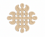 Decorative MDF DIY kolam art  snowflake cutout on a white background