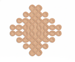 Decorative MDF DIY kolam art  with a geometric pattern on a white background