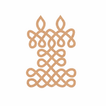 Decorative MDF DIY Celtic knot design on a white background