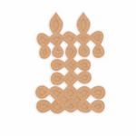 Decorative MDF DIY wall art  with geometric pattern on a white background