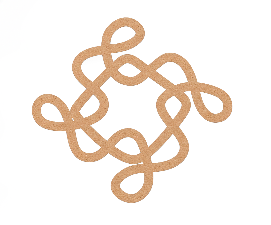 Decorative MDF DIY  cutout with intricate Celtic knot design on a white background