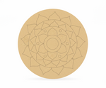 MDF lotus mandala pre marked round base for DIY painting and craft projects