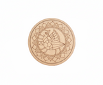 MDF peacock mandala pre marked round base for DIY painting and craft projects