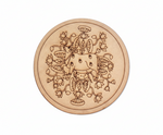 MDF cow mandala pre marked round base for DIY painting and decorative craft projects