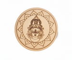 MDF Durga face pre marked round base for DIY painting and decorative craft projects