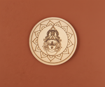MDF Durga face pre marked round base for DIY painting and decorative craft projects