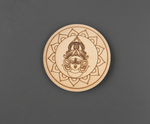 MDF Durga face pre marked round base for DIY painting and decorative craft projects