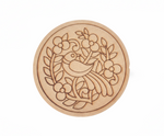 MDF bird floral pre marked round base for DIY painting and decorative craft projects