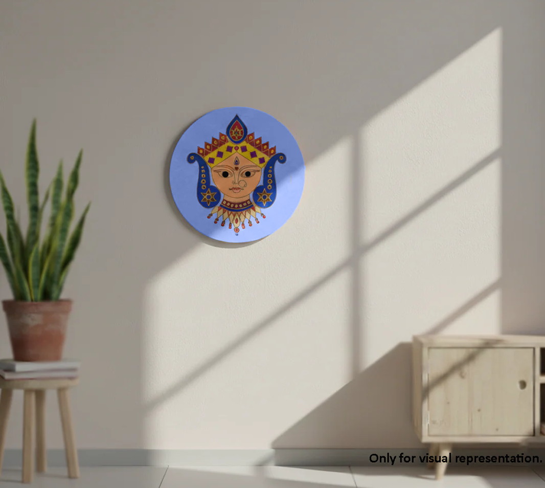 MDF DIY Decorative wall art with a colorful design on a light wall.