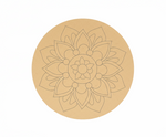 MDF mandala floral pre marked round base for DIY painting and decorative craft projects