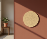 MDF mandala floral pre marked round base for DIY painting and decorative craft projects, mounted on wall