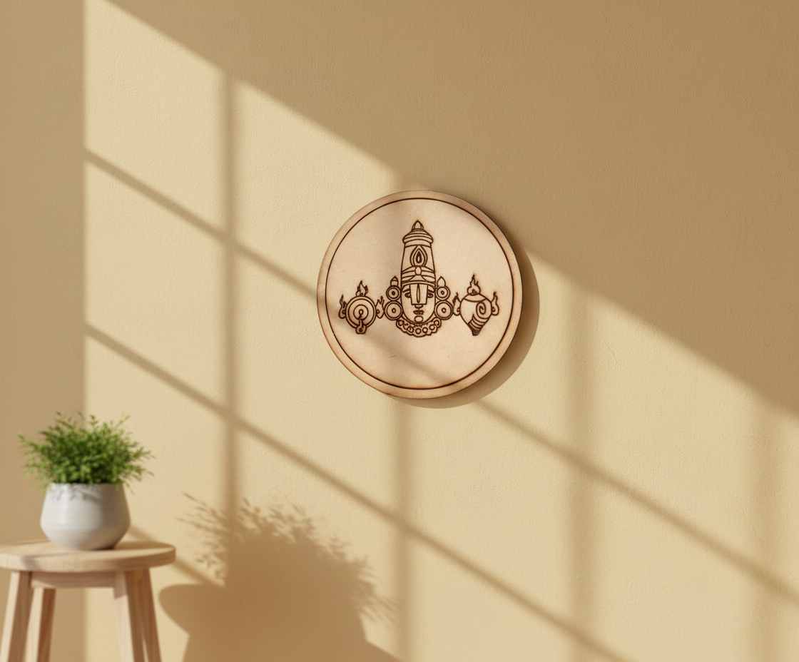 MDF Balaji pre marked DIY painting base round laser cut wall art board , mounted on wall