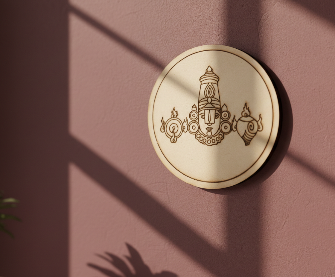 MDF Balaji pre marked DIY painting base round laser cut wall art board , mounted on wall