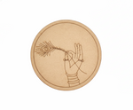 MDF Krishna hand pre marked DIY painting base round laser cut wall art board 