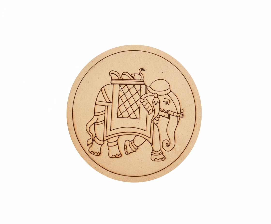 MDF Elephant Pre Marked DIY Painting Base 