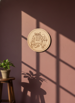 MDF Elephant Pre Marked DIY Painting Base hanging on wall