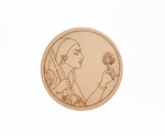 MDF Radha pre marked DIY painting base round laser cut wall art board