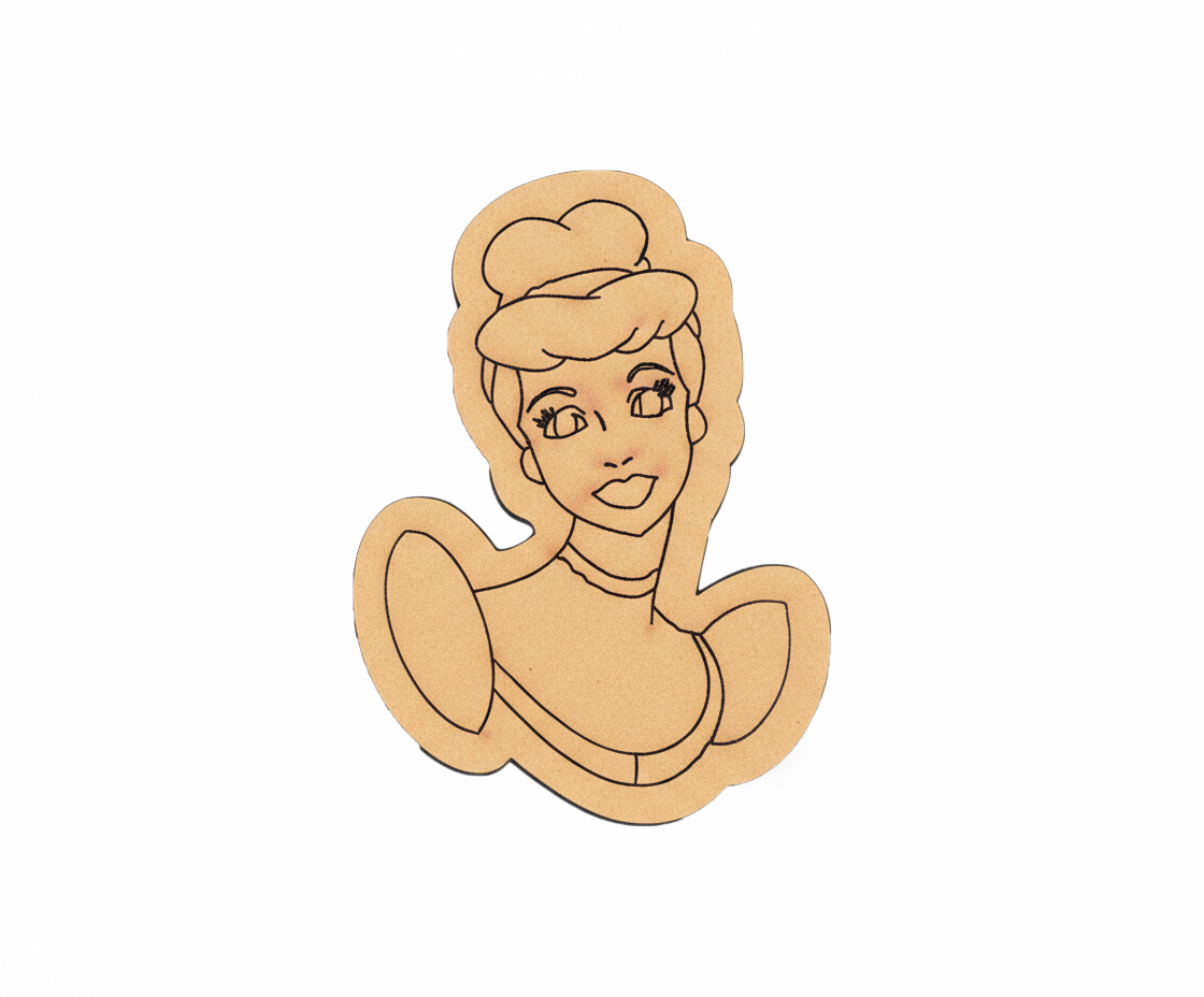 MDF Princess Fridge Magnet DIY Craft Cutout Decor Gift Combo unpainted base