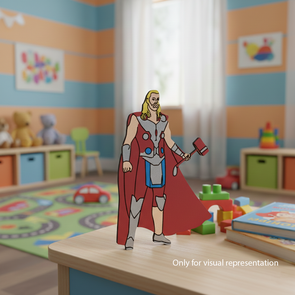 DIY MDF Hammer Warrior Cutout for Painting & Wall Decor