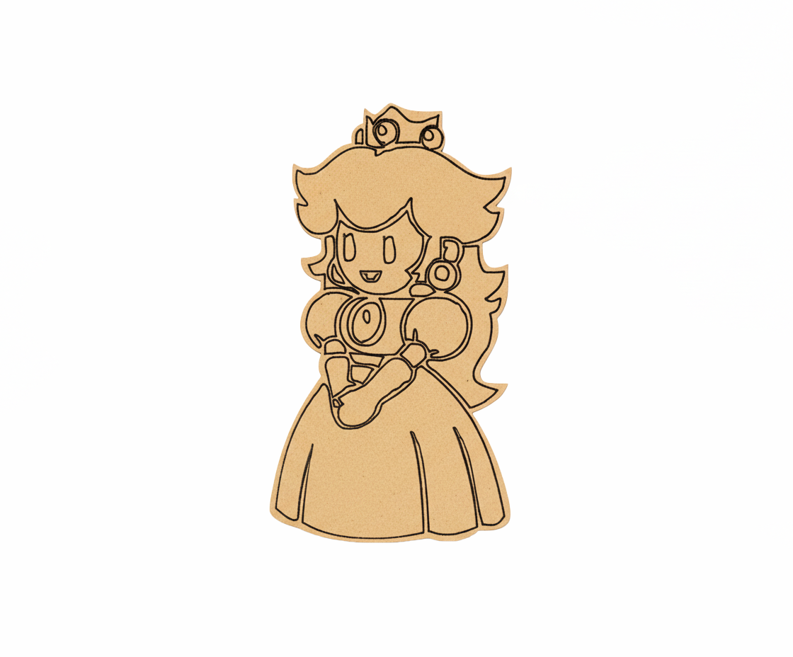 MDF Cartoon Princess Fridge Magnet DIY Craft Cutout DecorDIY unpainted base