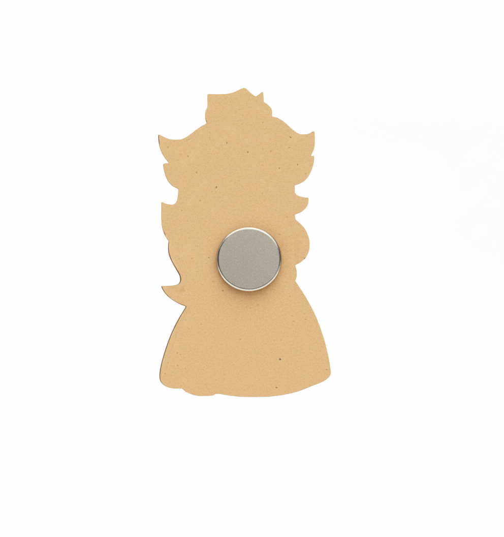 backside of MDF Cartoon Princess Fridge Magnet DIY Craft Cutout DecorDIY unpainted base