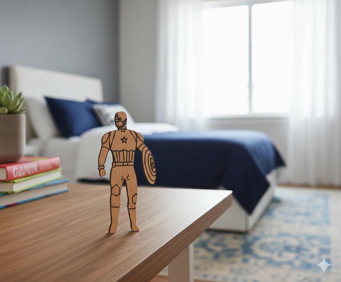 DIY MDF Superhero Figure Cutout for Painting & Crafts