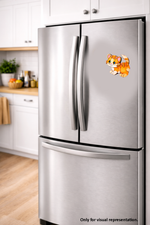 MDF Cute Cat Fridge Magnet DIY Craft Cutout Decor Gift Combo painted base, mounted on fridge 
