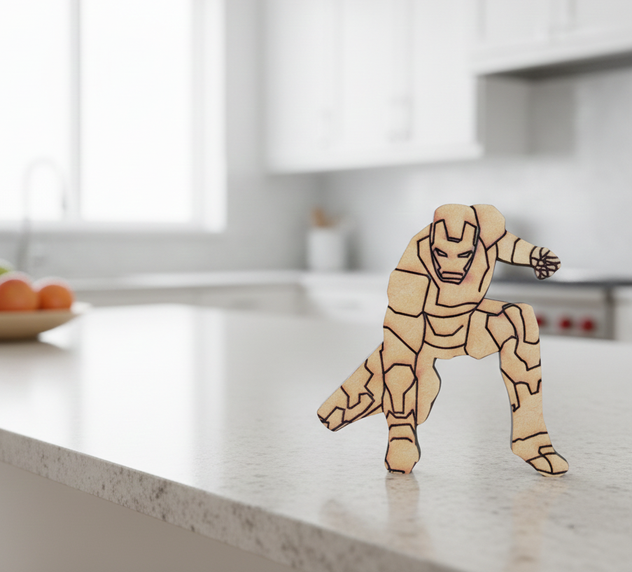 DIY MDF Armored Superhero Action Figure Cutout