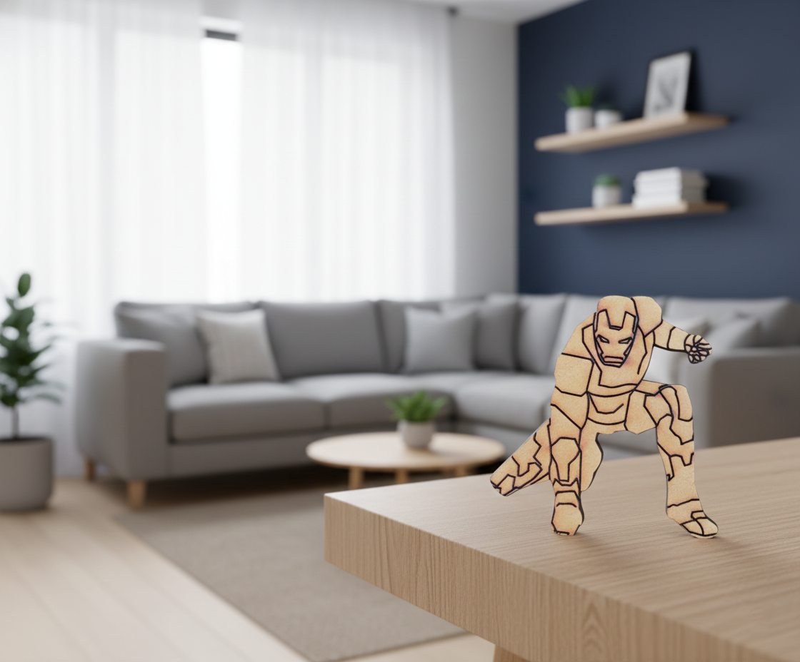 DIY MDF Armored Superhero Action Figure Cutout