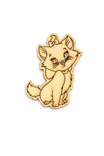 MDF Cute Kitten Fridge Magnet DIY Craft Cutout Decor GiftSet unpainted base