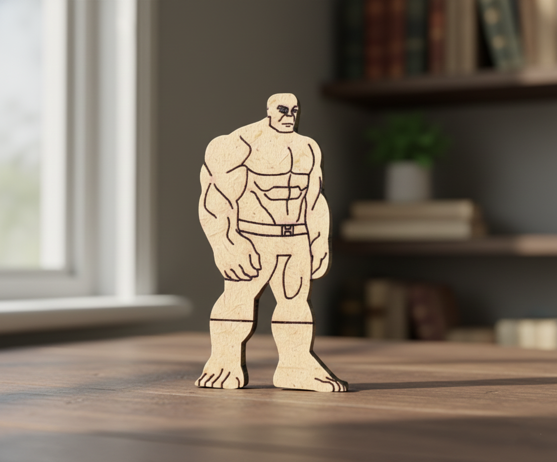 DIY MDF Strong Power Hero Cutout for Painting Crafts