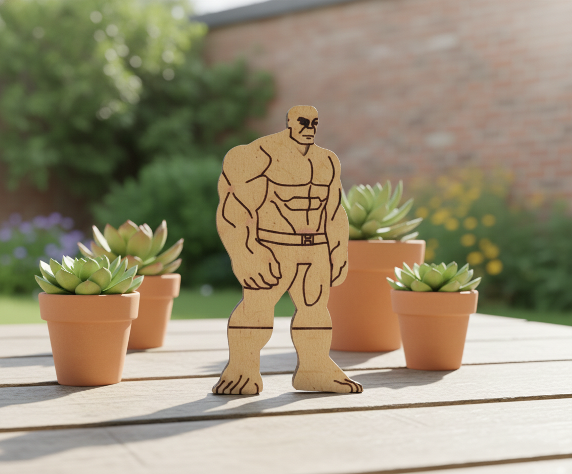 DIY MDF Strong Power Hero Cutout for Painting Crafts