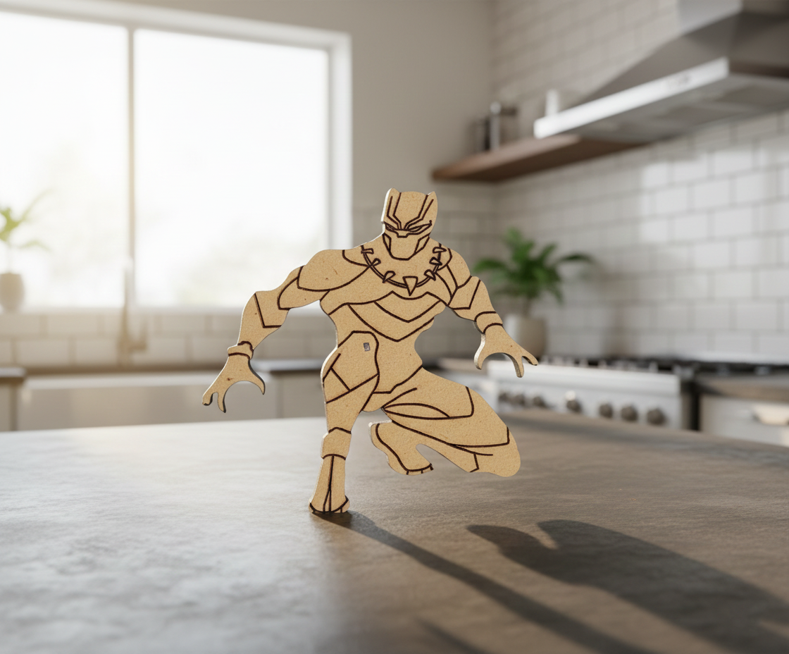 DIY MDF Stealth Warrior Action Cutout for Painting Crafts