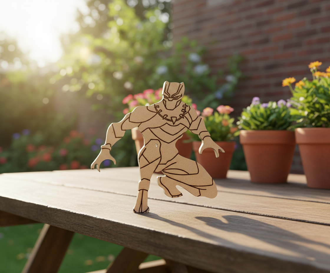 DIY MDF Stealth Warrior Action Cutout for Painting Crafts