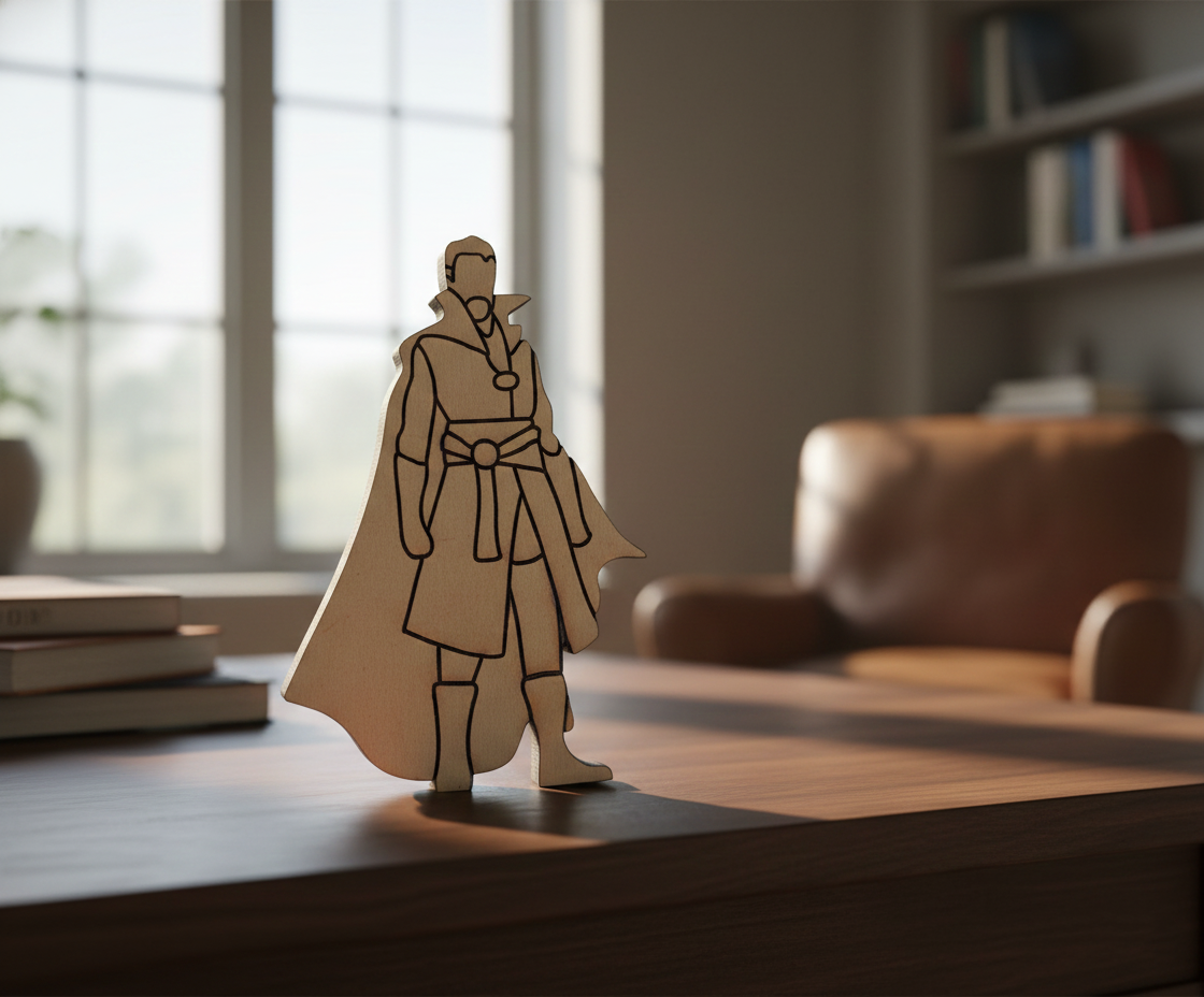 DIY MDF Mystic Sorcerer Warrior Cutout for Painting Crafts