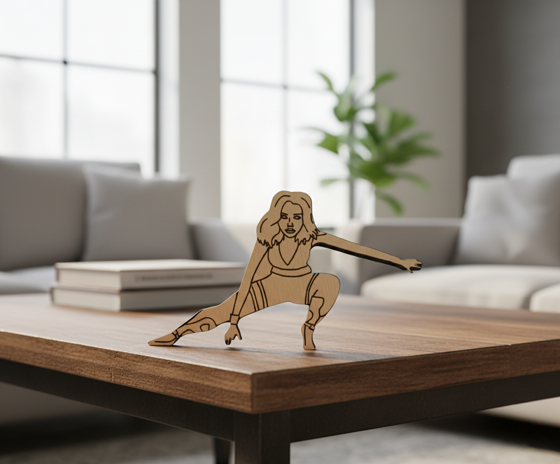 DIY MDF Action Warrior Woman Cutout for Painting Crafts