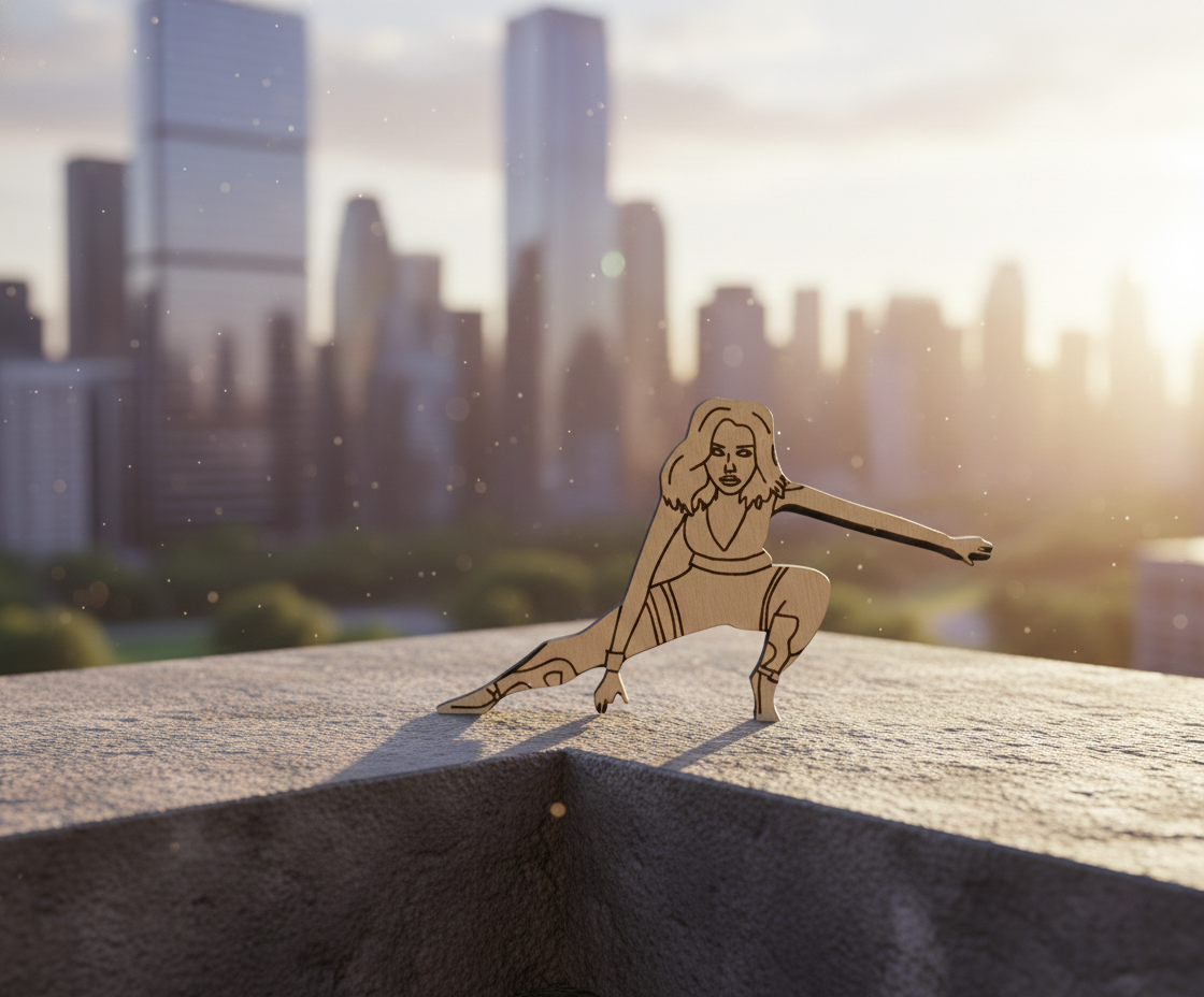 DIY MDF Action Warrior Woman Cutout for Painting Crafts