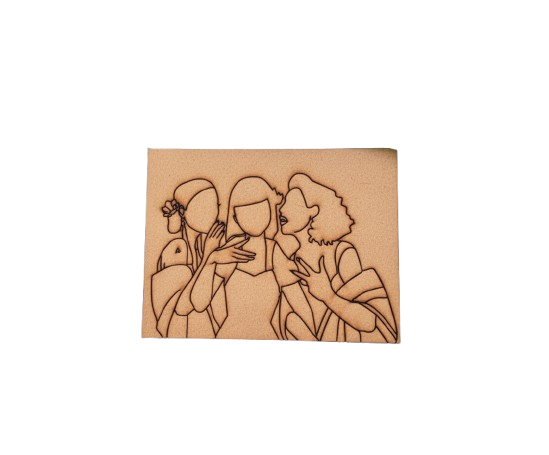 MDF board with traditional women design