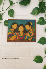 DIY traditional painting MDF board with three women design