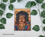 DIY Tribal Portrait Painting Kit – Ethnic Man with Crown 