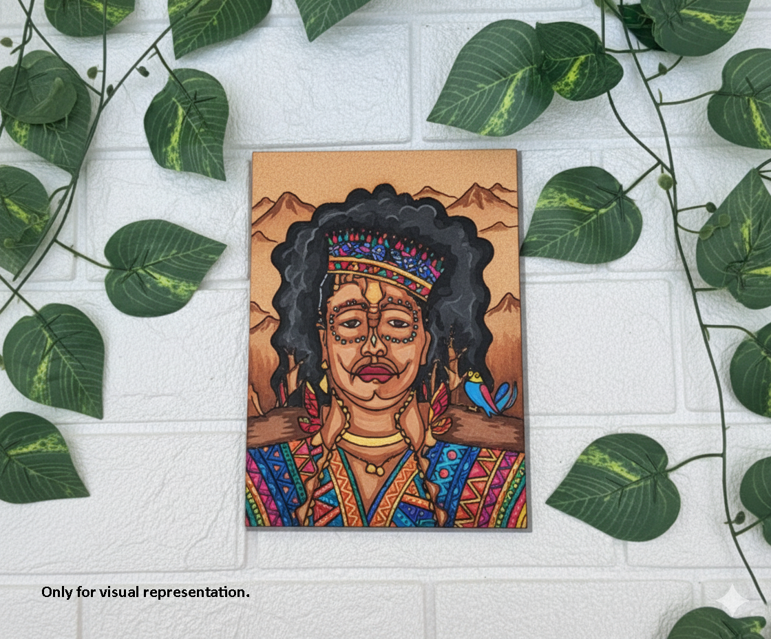 DIY Tribal Portrait Painting Kit – Ethnic Man with Crown 