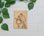 Unpainted MDF DIY Punjabi couple painting kit with engraved traditional design – perfect for hand-painting and wall décor