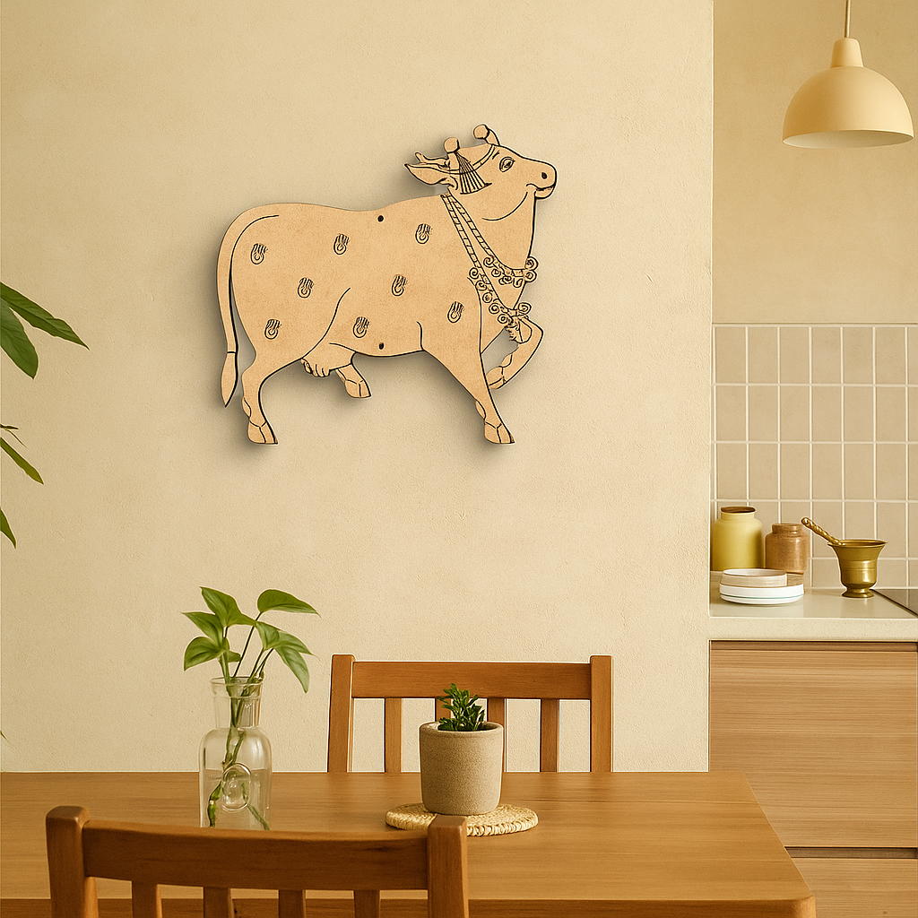 DIY MDF Cow Wall Art Base for Painting & Home Decor