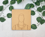 Unpainted MDF Tribal Warrior Portrait Base – DIY Art Kit