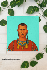 Colorful Painted Tribal Warrior Portrait – Visual Representation