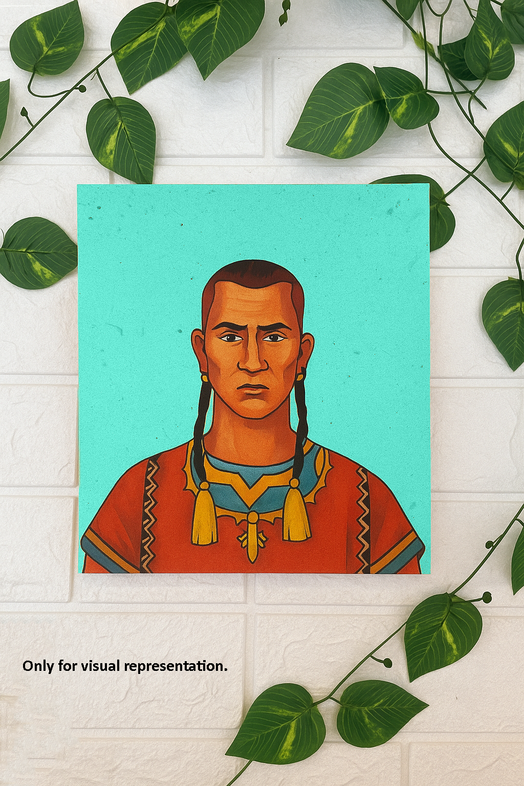 Colorful Painted Tribal Warrior Portrait – Visual Representation