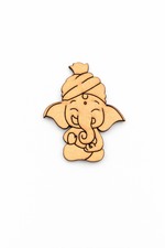  MDF DIY  Ganesha figurine on a white background