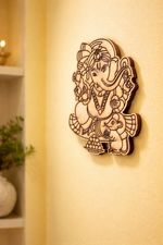 MDF DIY wall decor of a deity figure on a light background