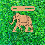 DIY MDF  elephant toy on a grassy background