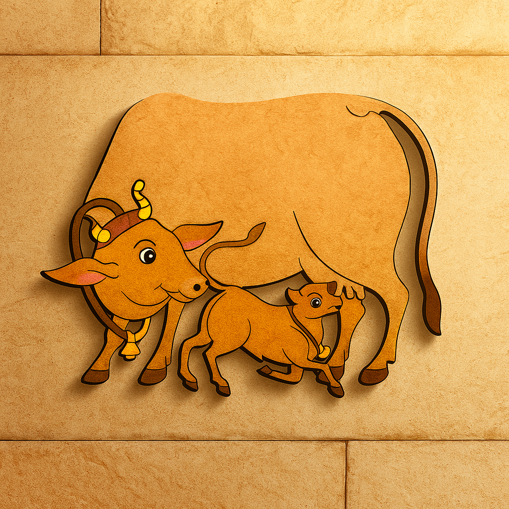 DIY MDF Cow and Calf Wall Art Base for Painting Decor